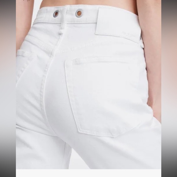 NWT Rag & Bone Maya High Rise Ankle Straight Worn In Vintage White Size 31 - Picture 5 of 12